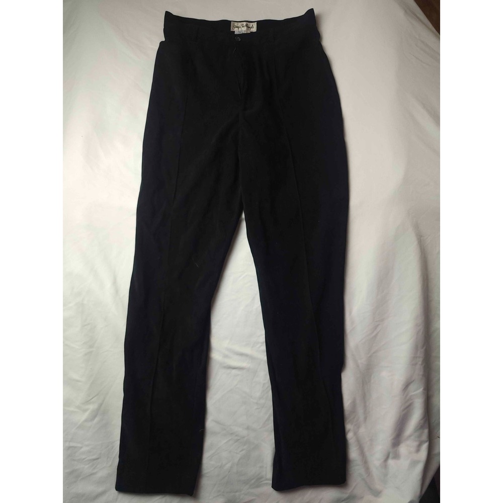 Vtg 80s 90s Giorgio Sant Angelo Dress Pants Womens 10 Black Office Siren Chic
